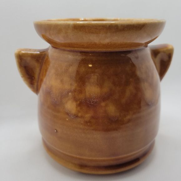 Brush Pottery Honey Crock Jardiniere Brown Drip Glaze Vintage 1976 U.S. - Picture 5 of 9